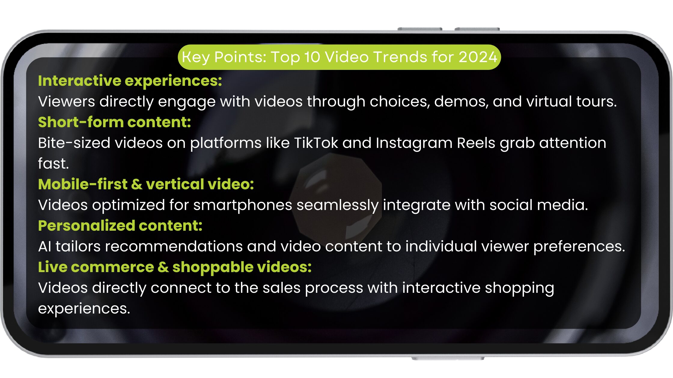 Key Points: Top 10 Video Trends for 2024 