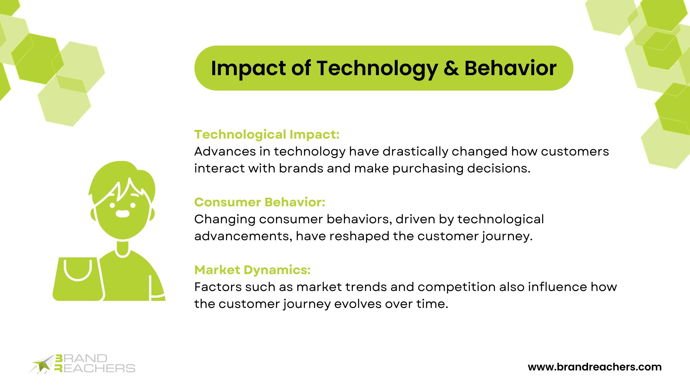 Transformative Trends: Mapping the Evolution of Customer Journey While the customer's journey is very different today than it was years ago, it is because of the way advances in the technology world, change in consumer behavior and changes in market dynamics have impacted it. Here's a brief overview of how the customer journey has evolved: Unlocking the Customer Journey: Impact of Technology & Behavior Traditional Linear Journey: In the past days, the customer journey was drawn as a line with various touchpoints where the customers move from awareness, consideration, purchase, and finally towards loyalty. Therefore, this model assumed that consumers moved through phases of a sequence in a predictable way. Digital Revolution: The web and digital technologies change the customer experience in the shopping journey. Consumers nowadays are receptive to information because of technology allowing them to research and make their own selections to buy. This gave way to new accesses such as search engines, social media, and reviews online. Multi-Channel Approach: Initially, this happened as customers began to use more than one channel (be it devices of channels) to talk to the brands. So, marketers then adopted a multi-channel approach. This particular effort meant to bring the customer experience in line with the best practices when it comes to the touchpoints that are online and offline alike while preserving a continuous flow of the journey. Omni-Channel Experience: Smartphones and mobile applications have disseminated so rapidly, that attention to the multichannel experience where consumer touchpoints are connected emerged. This approach targets to create the best engaging channels and ensure that customers have a standard experience with consistent messaging and personalized interactions, which means moving from one channel to another is hassle-free to them. Customer-Centricity: Today, the personalized focus of customer journey has enhanced in order to meet the requirements and expectations of each single customer in the market. The brands are utilizing data analytics coupled with artificial intelligence to understand customer behavior more in-depth and, in turn, they are offering persona specific experiences throughout the whole journey. Experience Economy: With the experience economy, the customer process expands behind the purchase point and includes the whole client experience. Most marketers today are investing in crafting memorable experiences that thrill customers and earn lasting loyalty. Post-Purchase Engagement: This is then added to the experience economy idea and brands are increasingly looking into how post-purchase engagement is handled. Such an interaction concerns a long-term keeping of touch with customers with help of regular emails, messages, and targeted product suggestions. In general, the store process has developed from being a straight line to a dynamic and inter-related experience centering on a customer. Technology is becoming more and more sophisticated and on the other hand, consumers' expectations are growing every day. Accordingly, businesses need to refine their marketing strategies in order to fulfill the retail customers' journey.